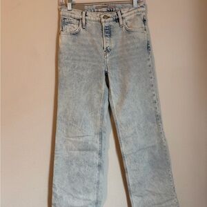 Women’s Hudson Jeans Rosie High-Rise Wide Leg Jeans Size 25 Designer Minimalist